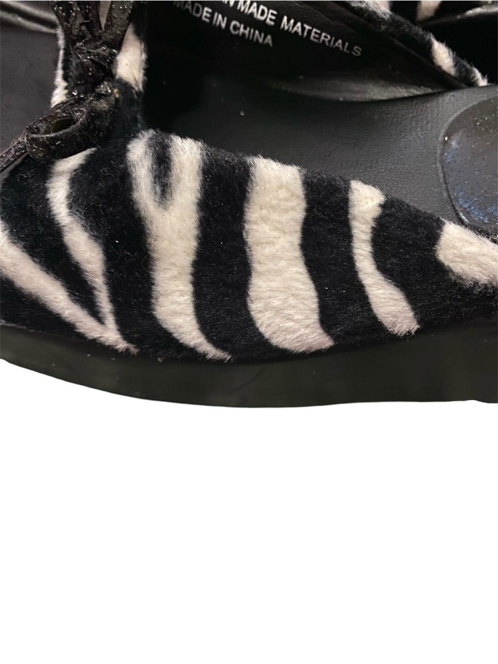 Y2K No Boundaries Black & White Zebra Slide Mules with Bow 11 - Picture 6 of 11